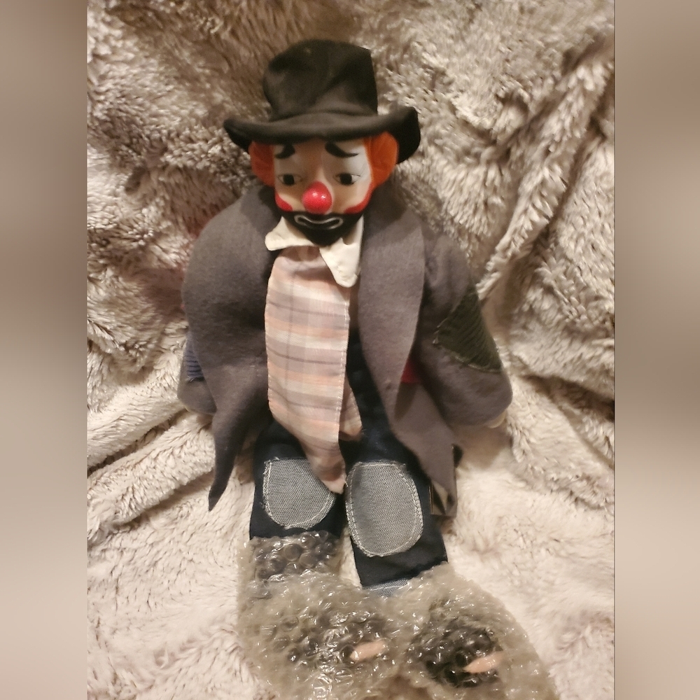 House of Lloyd’s Porcelain 14" Hobo Clown Doll Emmet Kelly Vintage
